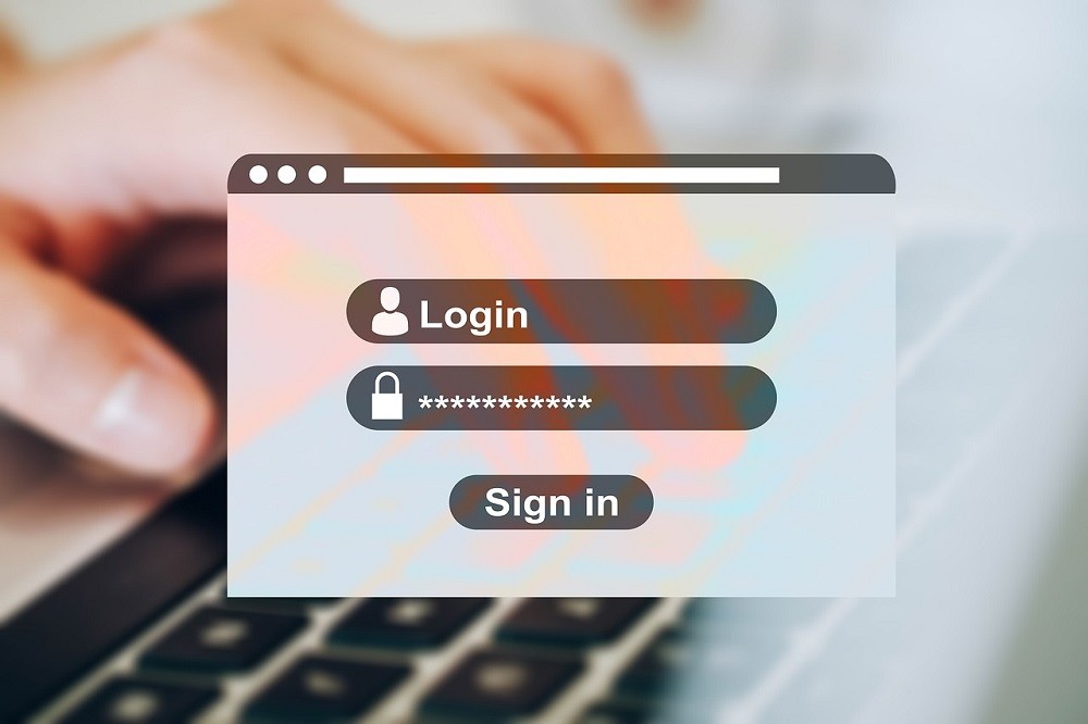 A log-in screen showing a prompt to log in